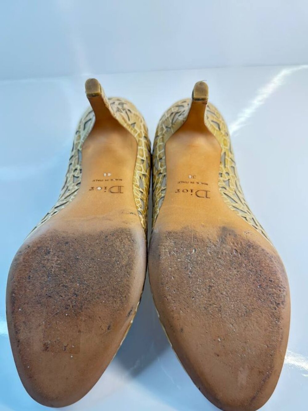 Vintage Christian Dior Leather Pumps – Made in Italy - EU 38 / US 8 - Picture 15 of 16